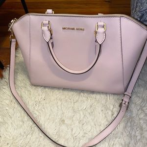 Michael Kors Baby Pink Canvas Bag
